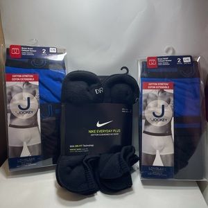 BNIB Nike socks 6 prs and 4 Large Jockey underwear